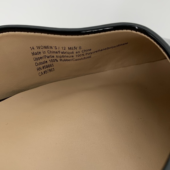 BP D'Orsay black patent pumps ankle strap chunky heel platform shoe Drag 14 - Picture 7 of 7